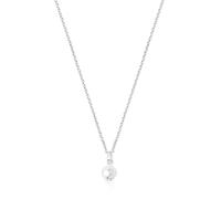 TOUS Collar de Plata de Primera Ley para Mujer con Perla de 6mm, 45 cm de Largo, Colección Icon Pearl