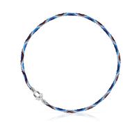 Tous - Collar Elástico De Plata Con Cordón Azul Y Lila Tous Manifesto - Plateado