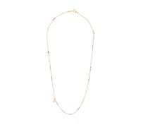 TOUS Collar para Mujer con Baño de Oro 18 Kt sobre Plata de Primera Ley y Esmalte, Colección Bold Bear