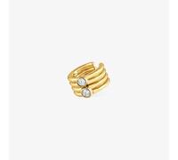 Tous - Earcuff Con Baño De Oro 18 Kt Sobre Plata Y Diamantes Creados En Laboratorio Straight Lgd - Transparente