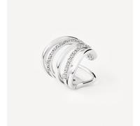 Tous - Earcuff Con Dos Tiras De Oro Blanco Y Diamantes Tous Atelier - Transparente