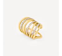 Tous - Earcuff Con Tres Tiras De Oro, Oro Blanco Y Diamantes Tous Atelier - Transparente