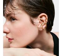 Tous - Earcuff Espiral Con Baño De Oro 18 Kt Sobre Plata Y Diamantes Creados En Laboratorio Lio Lgd - Transparente
