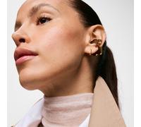 Tous - Earcuff Oso De Acero Dorado Y Resina Negra Galaxy - Negro