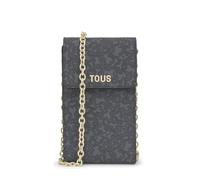 Tous Funda De Móvil Colgante Gris Oscuro, para Mujer, Medidas 19,5 x 10,9 x 3,7 cm, Colección Kaos Mini Lines