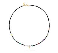 Tous - Gargantilla Con Baño De Oro 18 Kt Sobre Plata, Onix, Gemas Bold Bear - Multi