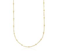 TOUS Gargantilla con Baño de Oro 18Kt sobre Plata para Mujer con Bolitas Intercaladas, Largo 45 cm, Versátil y Atemporal, Colección Chain