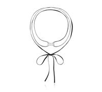 Tous - Gargantilla De Antelina Y Lazo De Plata 25 Mm Tous Ribbon - Negro