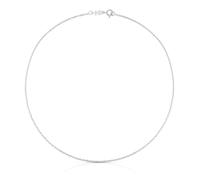 TOUS Gargantilla para Mujer de Plata de Primera Ley con Anillas Redondas, 40 cm de Largo, Colección Basics