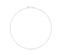 TOUS Gargantilla de Plata de Primera Ley para Mujer con Anillas Redondas, 40 cm de Largo, Clásica y Atemporal, Colección Chain