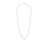 TOUS Gargantilla de Plata para Mujer de Primera Ley Cordón,50 cm de Largo, Colección Basics