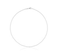 TOUS Gargantilla para Mujer de Plata de Primera Ley con Bolas, 45 cm de Largo, Colección Basics