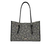 TOUS Kaos Icon Shopper Grande 2002436944 - Bolso Shopper Mujer Marrón y Negro, Bolso Tote Grande, Doble Asa, Diseño Icónico