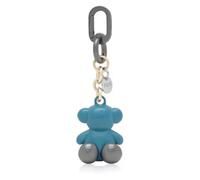 TOUS Llavero T Metal Bold Bear, Oso de Metal con Cadena, Turquesa y Azul, Accesorio de Moda