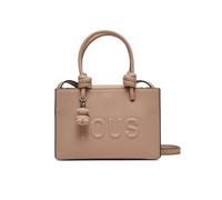 TOUS Bolso de Mano Diseño en Relieve, Color Beige, Correa Ajustable
