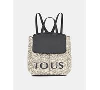 Tous Mochila Kaos Mini Terra con estampado beige. Beige
