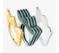 Tous - Pack Anillos Grandes Tulipa Bicolor Y Acetato Amarillo My Other Half - Amarillo
