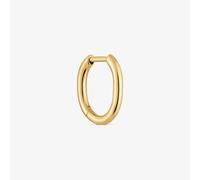 TOUS Pendiente Individual de Aro para Mujer con Baño de Oro 18 Kt sobre Plata de Primera Ley 13 mm, Colección Basics