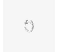Tous - Pendiente Individual De Aro Corto De Oro Blanco Con Diamantes 11 Mm Les Classiques - Transparente