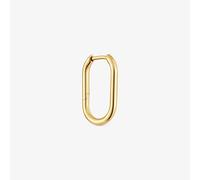 Tous - Pendiente Individual De Aro Oval Con Baño De Oro 18 Kt Sobre Plata 17 Mm Basics - Dorado