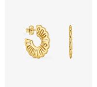 Tous - Pendientes Aro Con Baño De Oro 18 Kt Sobre Plata 25 Mm Miranda - Dorado