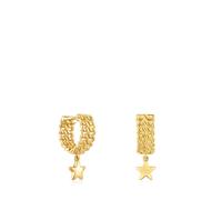 Tous - Pendientes Aro Cortos Con Baño De Oro 18 Kt Sobre Plata Motivo Estrella Bold Motif - Dorado