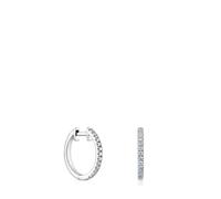 Tous - Pendientes Aro Cortos De Oro Blanco Con Diamantes 14 Mm Les Classiques - Transparente