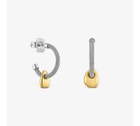Tous - Pendientes Aro De Acero Y Motivo Oro 9 Kt Tous Cool Stones - Bicolor