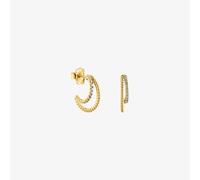 Tous - Pendientes Aro Doble Corto De Oro Con Diamantes Les Classiques - Transparente