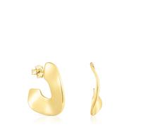 Tous - Pendientes Aro Grandes Con Baño De Oro 18 Kt Sobre Plata Gregal - Dorado