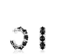 Tous - Pendientes Aro Grandes De Plata Y Ónix Color Pills - Negro