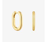 Tous - Pendientes Aro Largos Con Baño De Oro 18 Kt Sobre Plata 22 Mm Basicos - Dorado