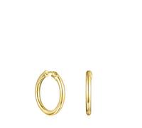 TOUS Pendientes Aro Pequeños para Mujer con Baño de Oro 18 Kt sobre Plata de Primera Ley, Colección Basics