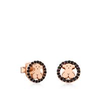 Tous - Pendientes Camille Con Baño De Oro Rosa 18 Kt Sobre Plata Y Espinela Camille - Negro