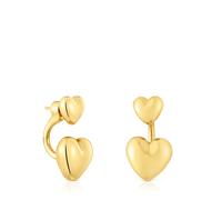 Tous - Pendientes Cortos Con Baño De Oro 18 Kt Sobre Plata Y Motivo Corazón Garden Of Love - Dorado