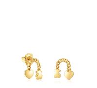 Tous - Pendientes Cortos Con Baño De Oro 18 Kt Sobre Plata Y Motivos Bold Motif - Dorado