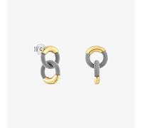 Tous - Pendientes Cortos De Acero Y Oro 14 Kt Tous Unlock - Bicolor