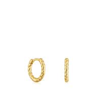 Tous - Pendientes Cortos De Aro Trenzado Con Baño De Oro 18 Kt Sobre Plata 10 Mm Basics - Dorado