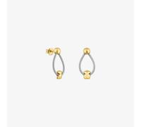 Tous - Pendientes Cortos De Oro Y Acero Mesh Tube - Dorado