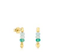 Tous - Pendientes Cortos De Oro Y Calcedonia Motivos Tous Balloon - Dorado