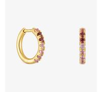 Tous - Pendientes De Aro Con Baño De Oro 18 Kt Sobre Plata Y Gemas Straight - Lila