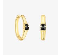 Tous - Pendientes De Aro Con Baño De Oro 18 Kt Sobre Plata Y Motivo Oso En Ónix 26 Mm Icon Color - Negro
