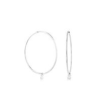 TOUS Pendientes de Aro de Plata de Primera Ley para Mujer con Motivo de 4 cm y Cierre Criolla, Elegante y Versátil, Colección Tous Bear