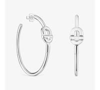 Tous - Pendientes De Aro Extra Largos De Plata Y Motivo Tous Manifesto - Plateado