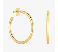 Tous - Pendientes De Aro Largos Con Baño De Oro 18 Kt Sobre Plata 38 Mm Basics - Dorado