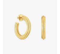 Tous - Pendientes De Aro Largos Con Baño De Oro 18 Kt Sobre Plata Y Motivo Flor Tous 1950 - Dorado
