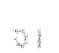 TOUS Pendientes de Aro para Mujer de Plata de Primera Ley, 12 mm, Colección Bold Bear