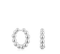 Tous - Pendientes De Aro Pequeños Con Detalles De Plata 15 Mm Gloss - Plateado