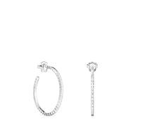 TOUS Pendientes de Aros Grandes de Plata de Primera Ley para Mujer con Cierre de Presión y 40 mm de Diámetro, Clásico y Elegante, Colección Straight