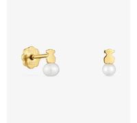 Tous - Pendientes De Oro Motivo Oso Con Perla Cultivada Puppies - Blanco